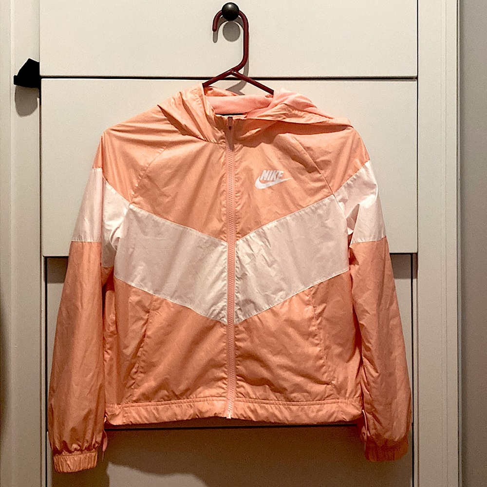Salmon rain shell